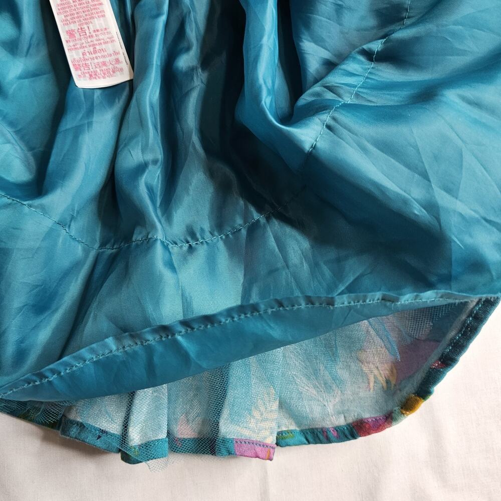 Disney Frozen Princess Dress Toddler Girl 3T Aqua Teal Ruffle Party Festival - Picture 6 of 8